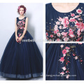 New Arrival Navy Blue Ball Gown Top Vintage Long Evening Dress Vestido De Festa Elegant Formal Dresses